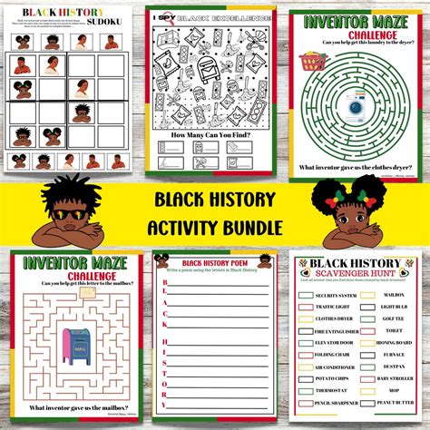 Black History Activity Worksheets