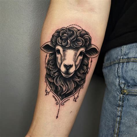 Black sheep tattoo design