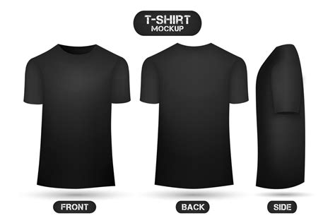 Black t-shirt template design