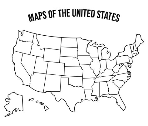 Blank 50 states map printable benefits