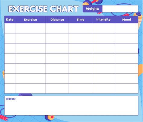 Blank Charts for Fitness