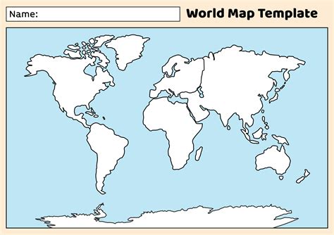 Blank map printable template for educational and personal use