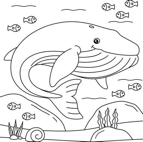 Blue Whale Coloring Page