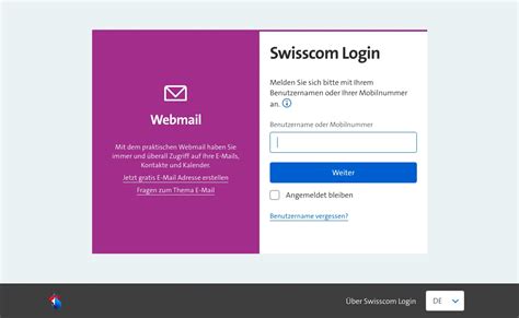 Bluewin Mail Account