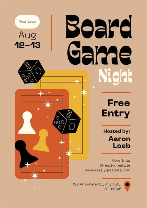 Board Game Night Flyer Template