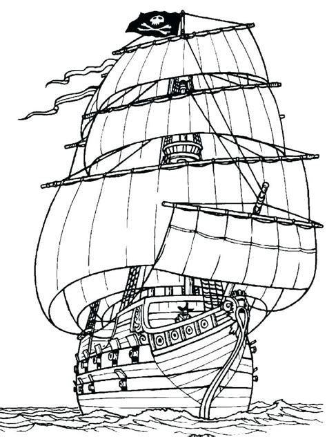 Boat Coloring Pages for Adults