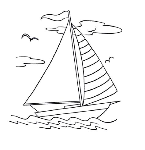 Boat Coloring Pages Printable Free