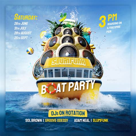 Boat Party Flyer Template 1