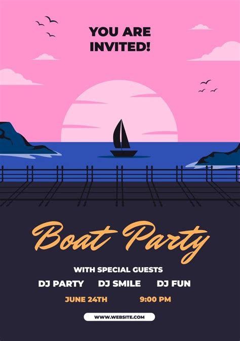 Boat Party Flyer Templates