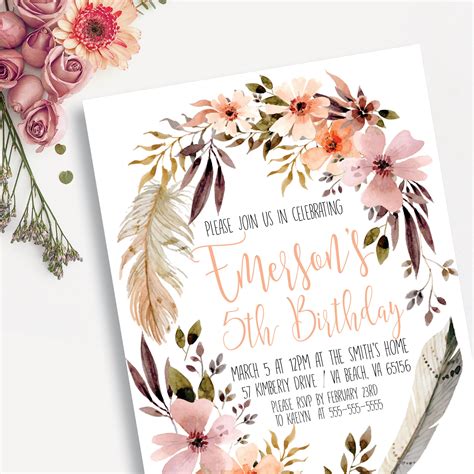 Bohemian Party Invites