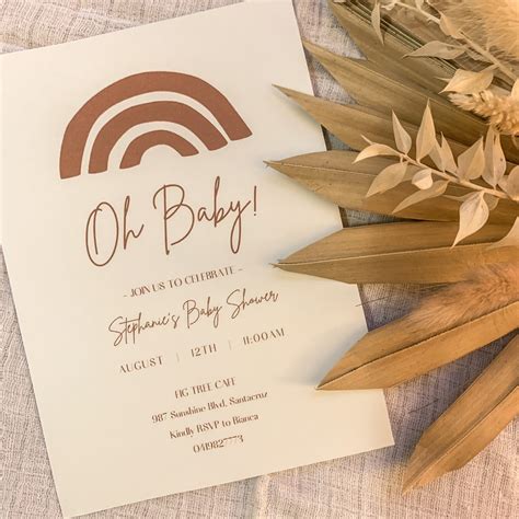 Boho Baby Shower Invitations