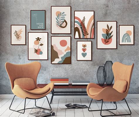 Boho Wall Art Prints for Home Offices