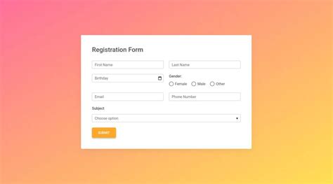 Bootstrap Form Accessibility Example