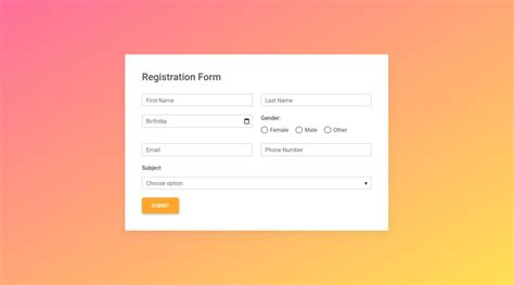 Bootstrap Form Examples