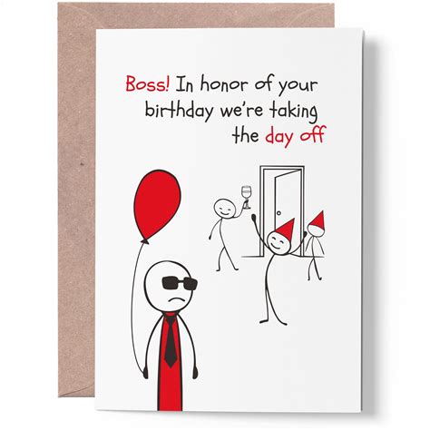 Boss Birthday Card Ideas