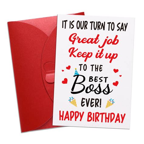 Boss Birthday Card Ideas for Employees