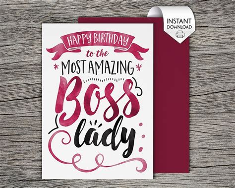 Boss Birthday Card Ideas for Women