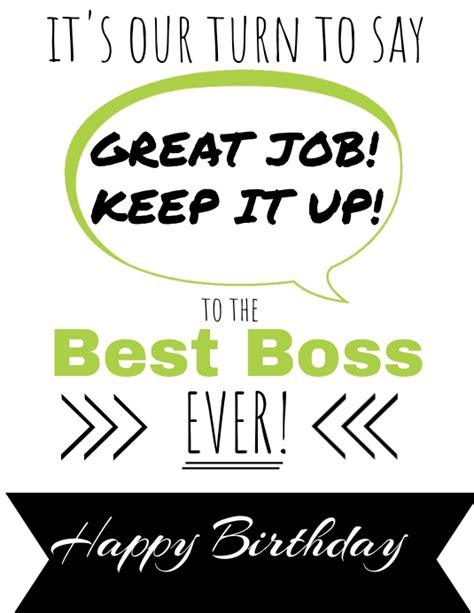 Boss Birthday Card Templates