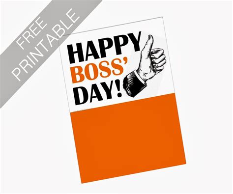 Boss Day card printable templates