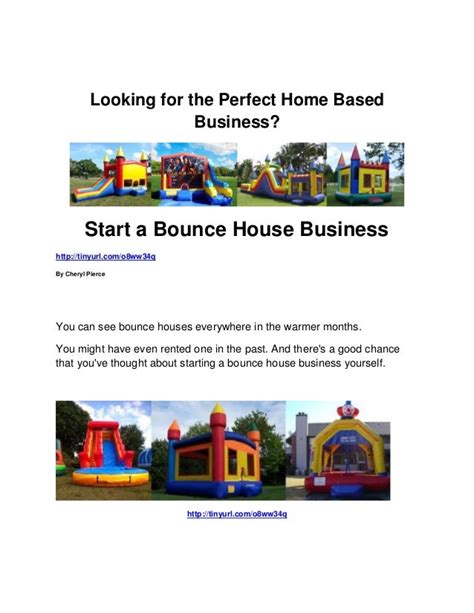 Bounce House Business Plan Template