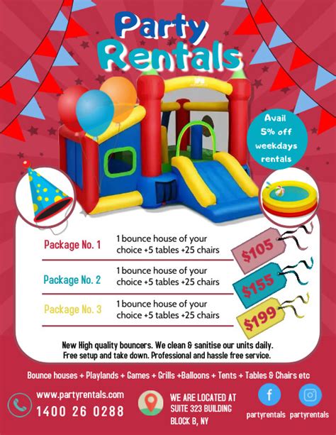 Bounce House Rental Template Example