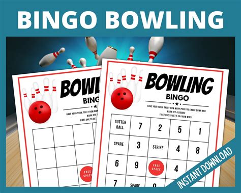 Bowling Bingo Challenge Sheets