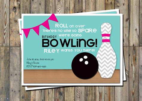 Bowling Party Invitation Template 2