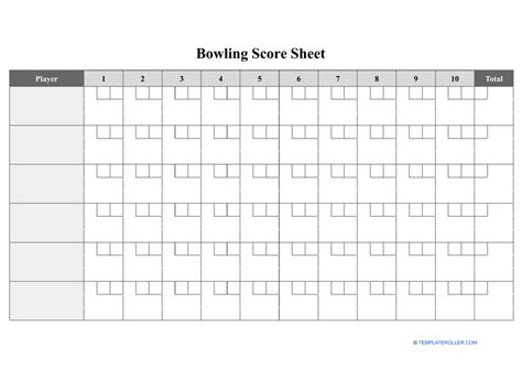 Bowling Score Templates