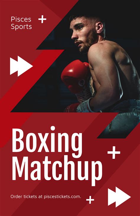 Boxing Match Poster Template Design