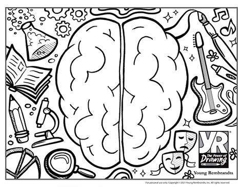 Brain Coloring Pages for ADHD