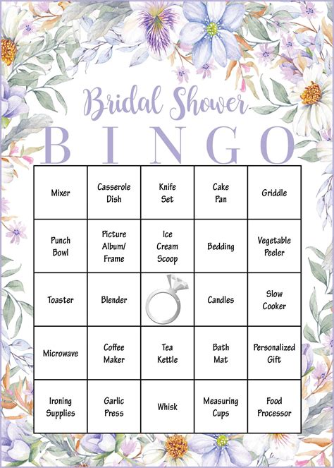 Bridal Bingo Templates