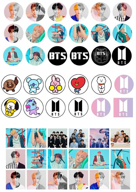 BTS Stickers and Printable Designs