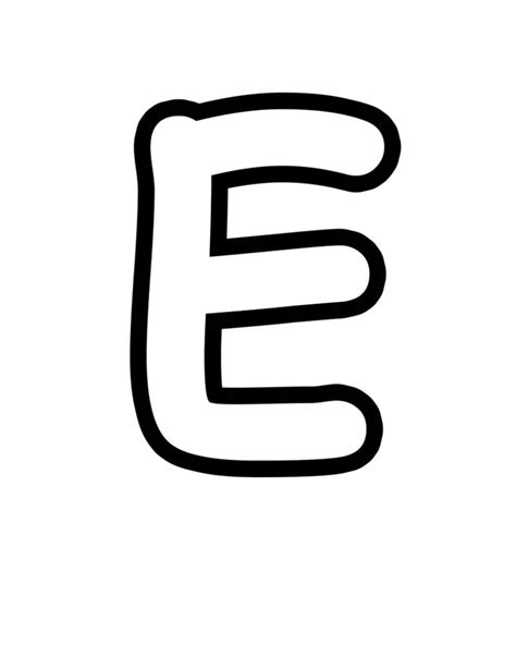 Bubble Letter E Prints Examples