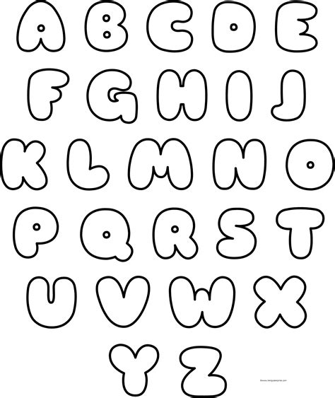 Bubble letter templates for creative projects