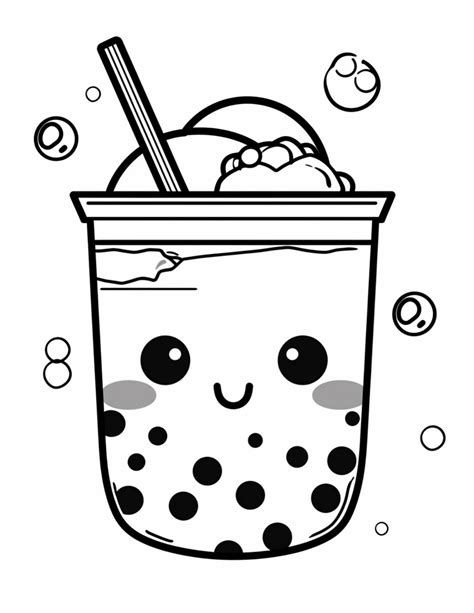 Bubble Tea Coloring Book