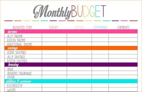 Dave Ramsey Budget Excel Template