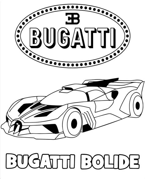 Bugatti Bolide coloring page