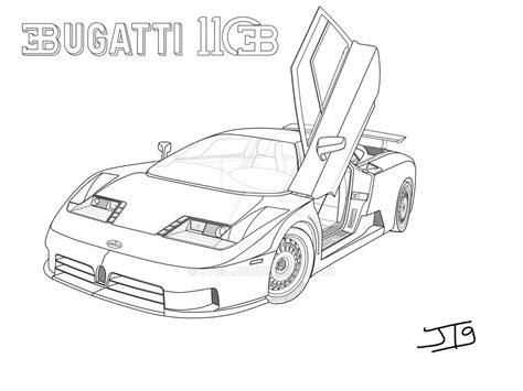 Bugatti EB110 coloring page