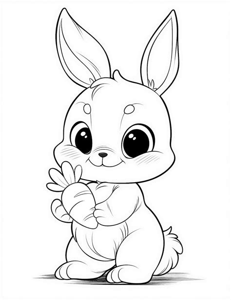 Bunny Coloring Pages Autumn