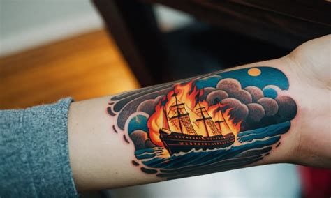 Burn Ships Tattoo Symbolism