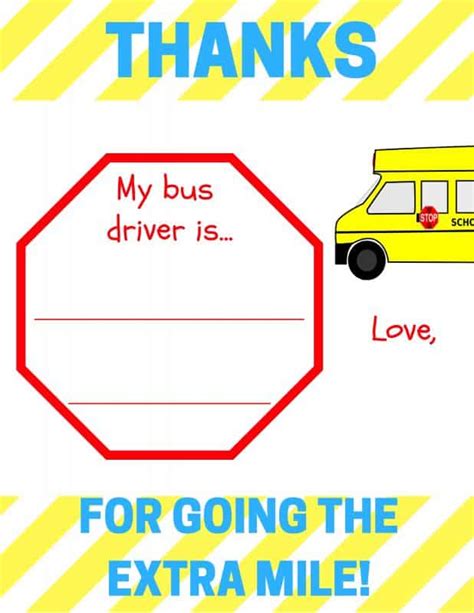 Bus driver printable templates free