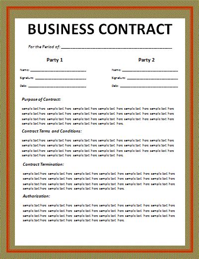 Business Contracts