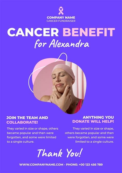 Cancer Fundraiser Flyer Template Benefits