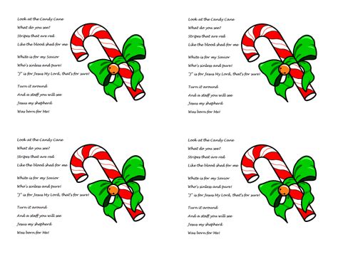 Candy Cane Poem Activities