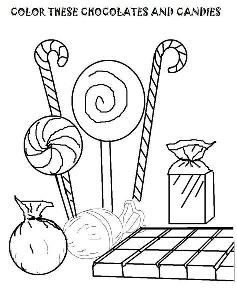 Candy coloring pages for kids