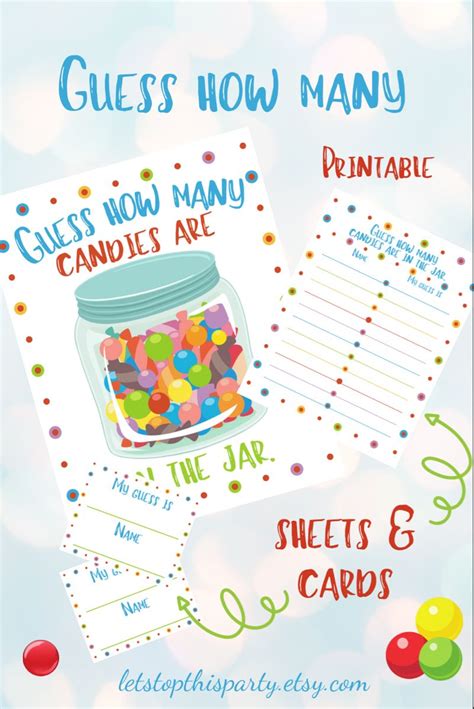 Candy Jar Guessing Books