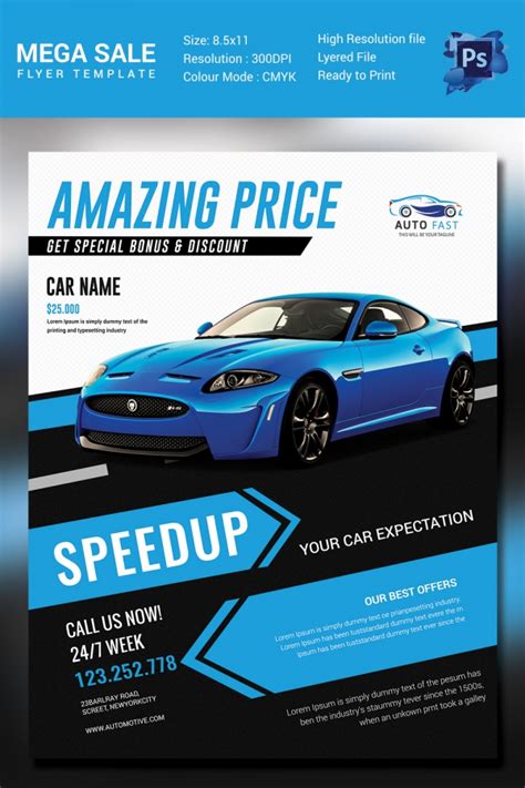 Car sale flyer template 4