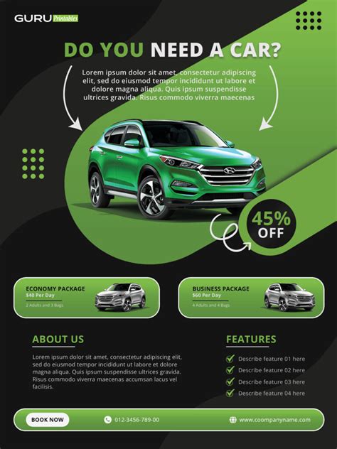 Car sale flyer template 5