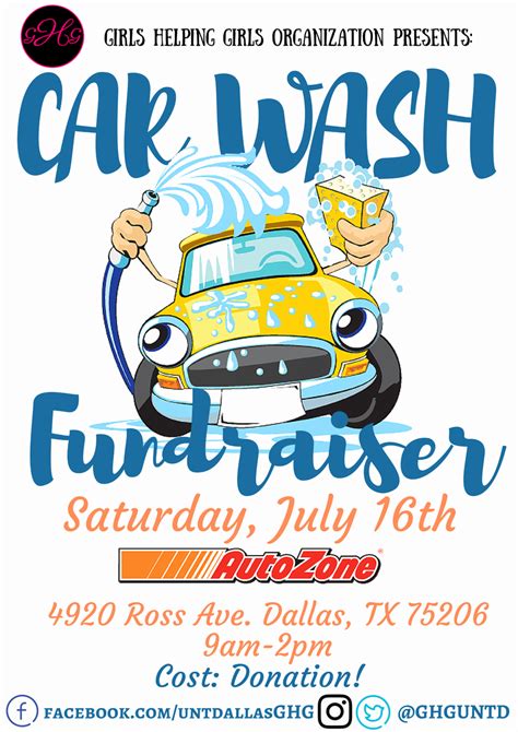 Car wash fundraiser templates