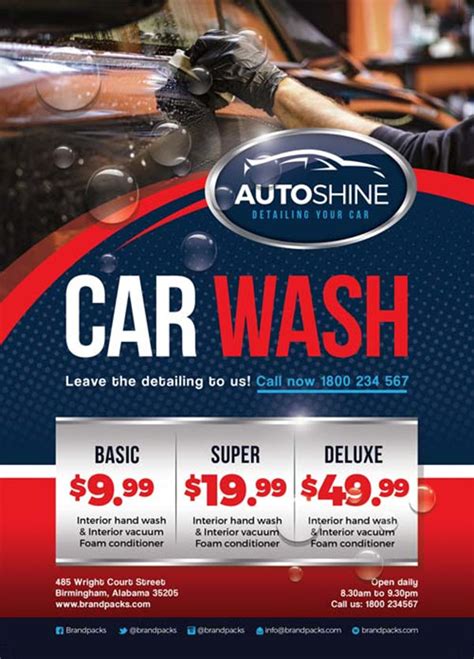 Car wash template examples